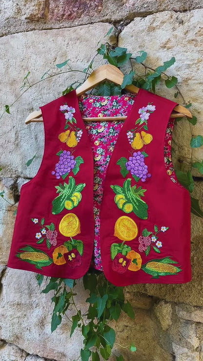 Crimson Garden Vest